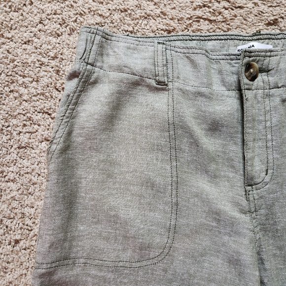 NWOT Sonoma Linen Blend Cargo Jogger Size 12 Color Army Green green - Picture 4 of 15